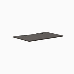 Desky Scalloped Laminate Desk Tops, Burnished Wood desktop
