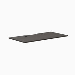 Desky Scalloped Laminate Desk Tops, Burnished Wood desktop