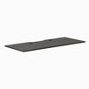 Desky Scalloped Laminate Desk Tops, Burnished Wood desktop
