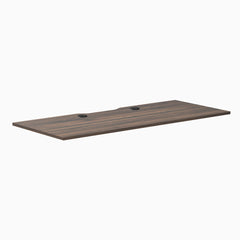 Desky Scalloped Laminate Desk Tops, Jarrah Legno desktop