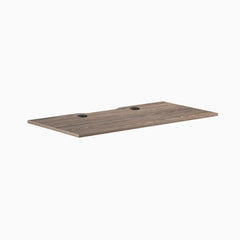 Desky Scalloped Laminate Desk Tops, Natural Walnut desktop