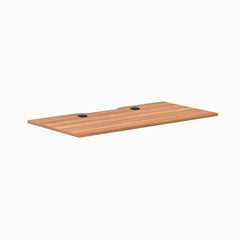 Desky Scalloped Laminate Desk Tops, Prime Oak desktop