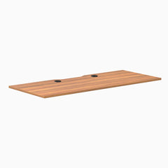 Desky Scalloped Laminate Desk Tops, Prime Oak desktop