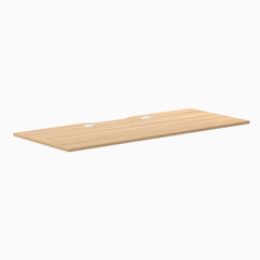 Desky Scalloped Laminate Desk Tops, Sublime Teak desktop