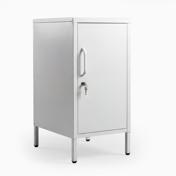 Desky Sidekick Metal Locker Cabinet-Accessories-Desky-White-Right Opening-Desky® Australia