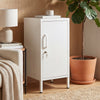 Sidekick metal locker in white in living room