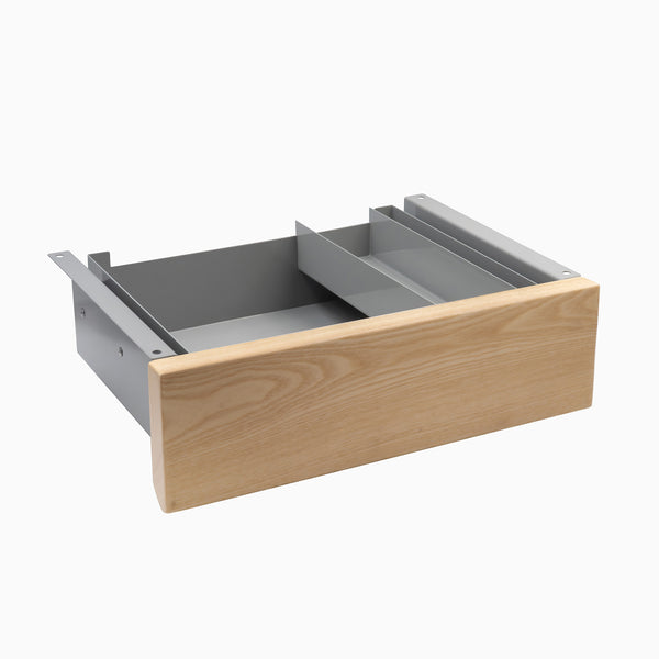 white ash hardwood minimal drawer in grey frame