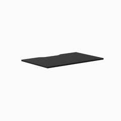 Desky Scalloped Laminate Desk Tops, Black desktop