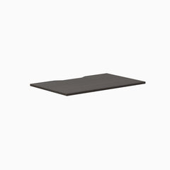 Desky Scalloped Laminate Desk Tops, Burnished Wood desktop