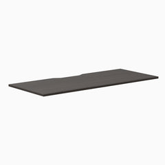 Desky Scalloped Laminate Desk Tops, Burnished Wood desktop