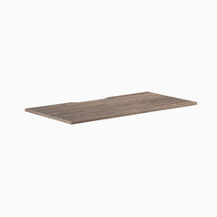 Desky Scalloped Laminate Desk Tops, Natural Walnut desktop