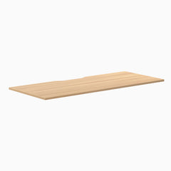 Desky Scalloped Laminate Desk Tops, Sublime Teak desktop