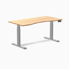 Dual Desky ergo bamboo desk 1500mm in grey