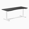 Dual Desky ergo black desk 1800mm in white