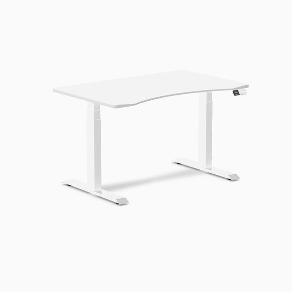 Dual Desky ergo white desk 1200mm in white