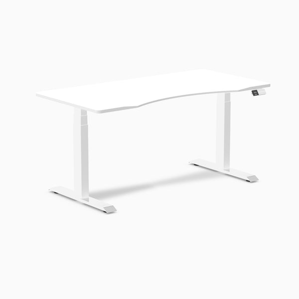 Dual Desky ergo white desk 1500mm in white