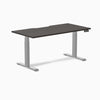 Desky Dual Scalloped Melamine Sit Stand Desk-Dual Desks-Desky-Burnished Wood-1500x750mm-Grey-Desky® Australia