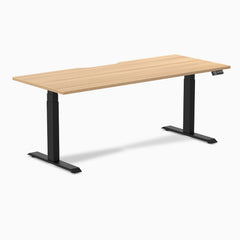 Electric dual scalloped melamine sit stand desk Sublime  - Desky