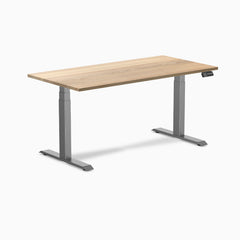 Dual motor standing desk hardwood white ash - Desky
