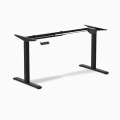 Desky Single Sit Stand Desk Frame, Matte Black frame