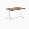Desky Zero Hardwood Office Desk, Pheasantwood desktop, White frame