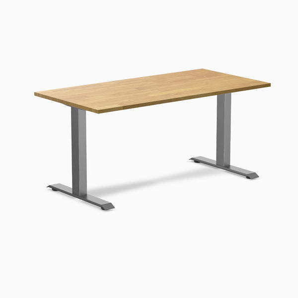 Zero rubberwood light oak fixed desk - Desky