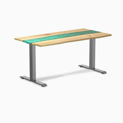 Fixed white ash emerald river desk - Desky