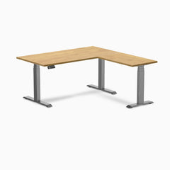 Desky Rubberwood L-Shape Sit Stand Desk-Desky®