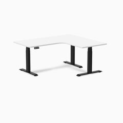 Desky L-Shape Melamine Sit Stand Desk-White Desky®