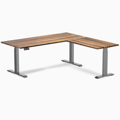 Desky Hardwood L-Shape Sit Stand Desk-Desky®