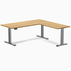 Desky Rubberwood L-Shape Sit Stand Desk-Desky®