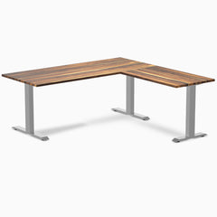 zero hardwood l-shape desk pheasant 1800mm in gray legs 