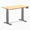 Desky Dual Mini Bamboo Sit Stand Desk, Bamboo desktop, Space Gray frame