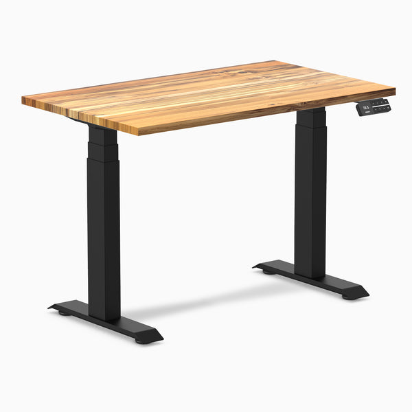 Desky dual mini hardwood teak 1000mm in black