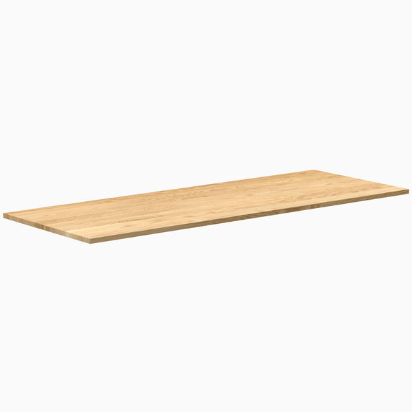 Desky premium 80x30 inch White Oak hardwood desk top with natural wood grain.
