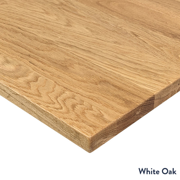 white oak desktop finish